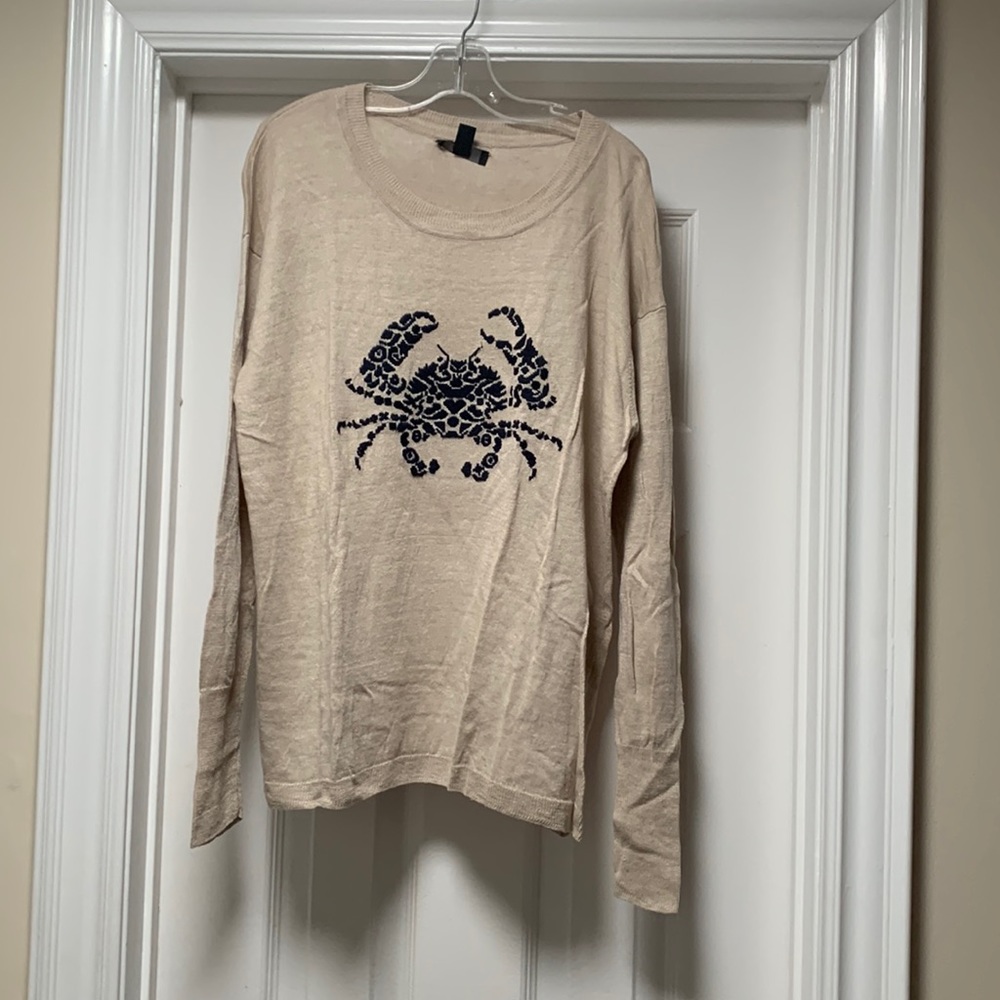 J. Crew Crab Linen Sweater